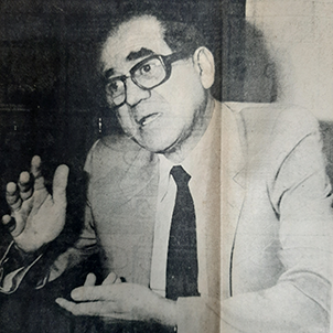 Fotografía del Dr. Otto Lima Gomez, padrino de la promoción